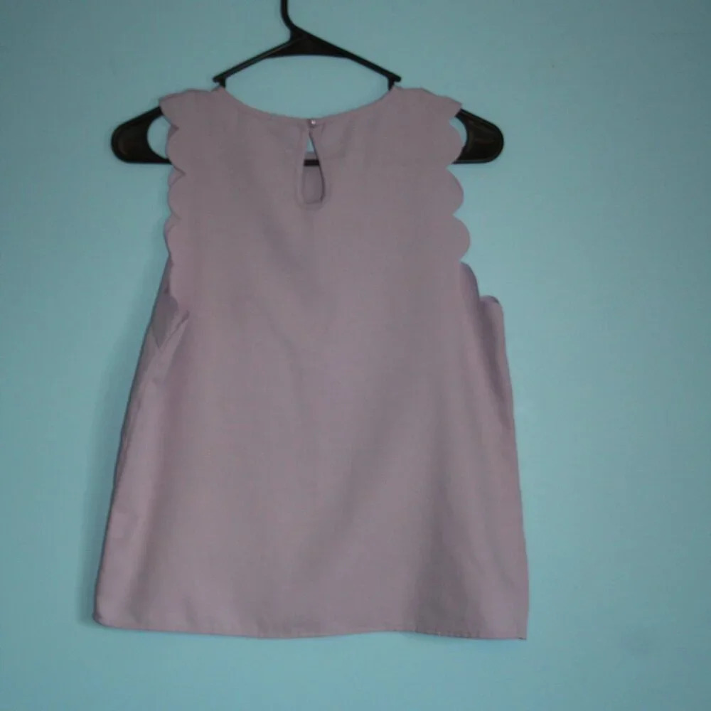 SHEIN Scalloped Sleeve Lilac Tank Top Women's Small Modest - Picture 12 of 14
